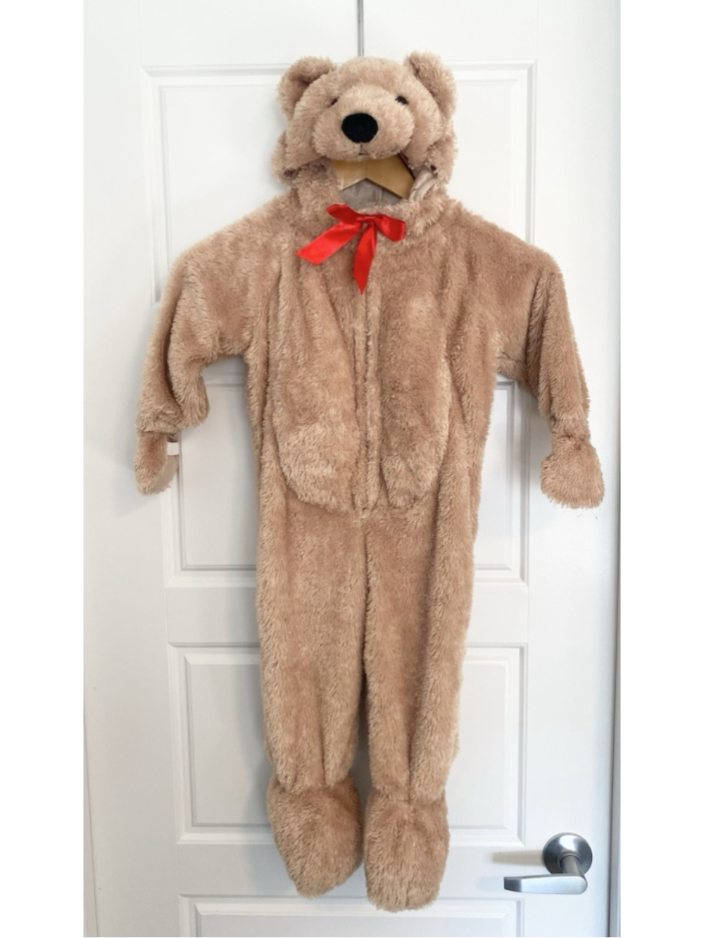Expressions Teddy Bear Costume Toddler Size 2 Plush Full Body Halloween Bear